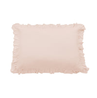 Lily Washed Linen Ruffled Pillow Sham Standard / Blush Sham