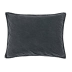 Stonewashed Cotton Canvas Pillow Sham Standard / Charcoal Sham
