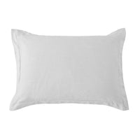 Washed Linen Tailored Pillow Sham Standard / Light Gray Sham