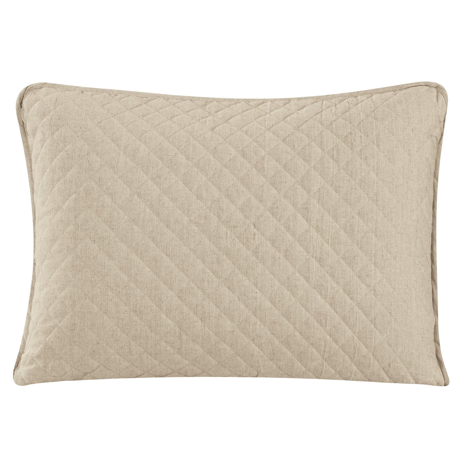 Anna Diamond Quilted Pillow Shams Standard / Light Tan Sham