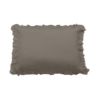 Lily Washed Linen Ruffled Pillow Sham Standard / Taupe Sham