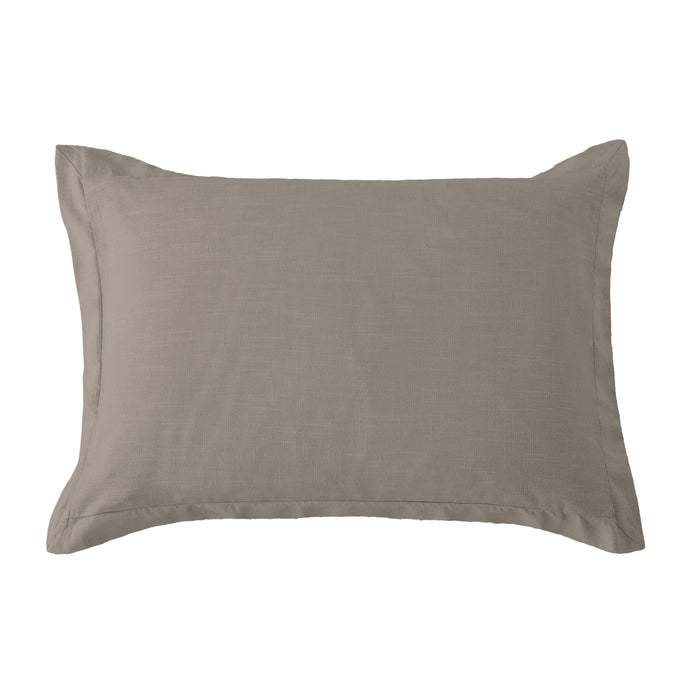 Washed Linen Tailored Pillow Sham Standard / Taupe Sham