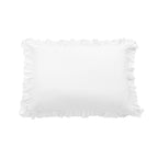 Lily Washed Linen Ruffled Pillow Sham Standard / White Sham