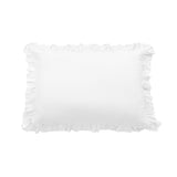 Lily Washed Linen Ruffled Pillow Sham Standard / White Sham