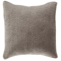 Stonewashed Cotton Quilted Velvet Euro Sham Taupe Sham