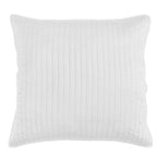 Satin Channel Quilted Euro Sham White Sham