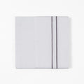 350 TC White Sheet Set With Gray Stripe Embroidery Queen Sheet