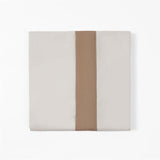 350TC Cream Sheet Set with Tan Flange Queen Sheet