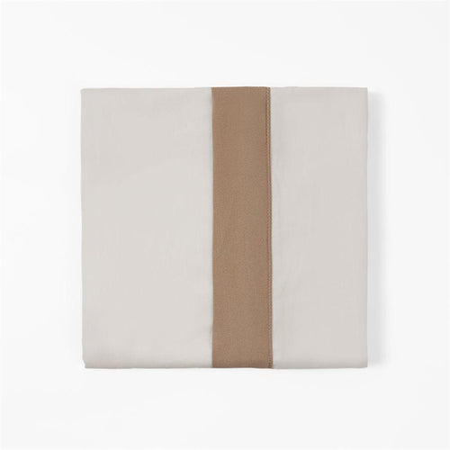 350TC Cream Sheet Set with Tan Flange Queen Sheet