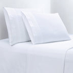 350TC Embroidered Border Sheet Set Twin / White Sheet