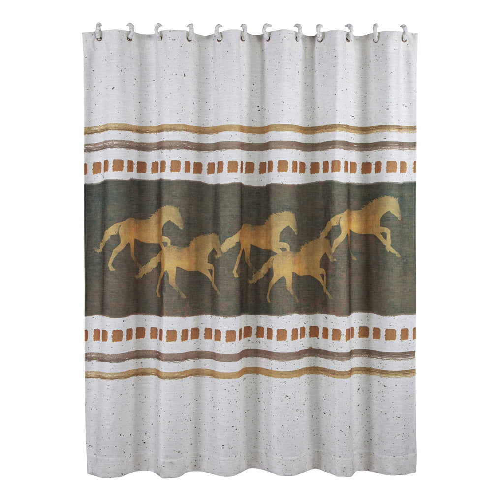 Running Remuda Shower Curtain Shower Curtain