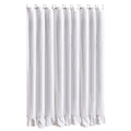 Washed Linen Ruffled Shower Curtain, White Shower Curtain