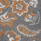 Abbie Western Paisley Swatch, Gray Swatch