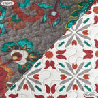Abbie Western Paisley Swatch, Teal Swatch