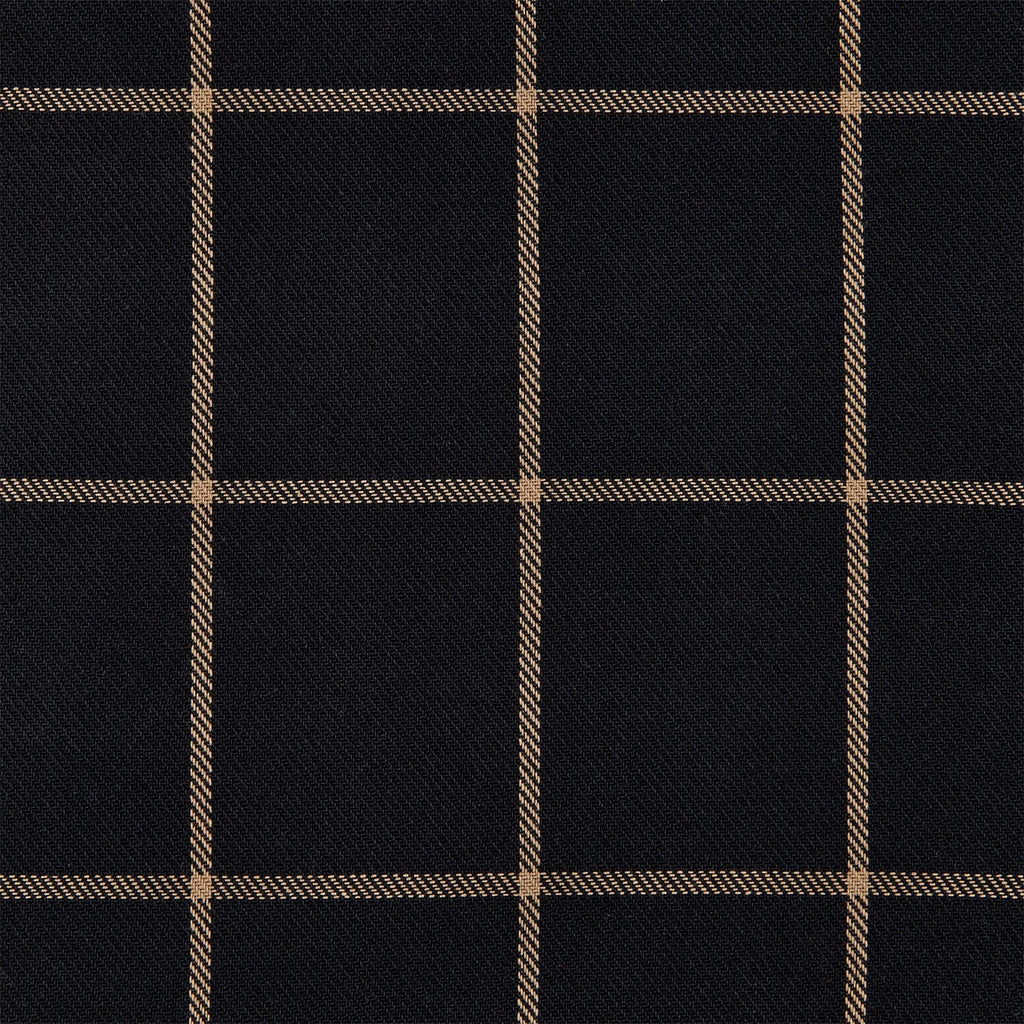 Ashbury Windowpane Black Plaid Swatch Swatch