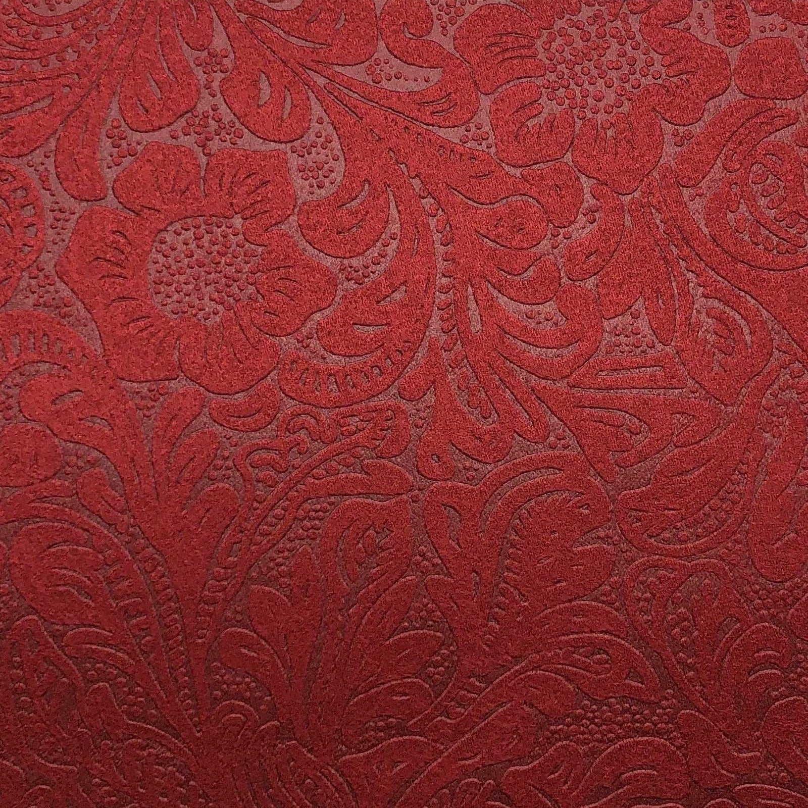 Cheyenne Red Faux Leather Swatch Swatch