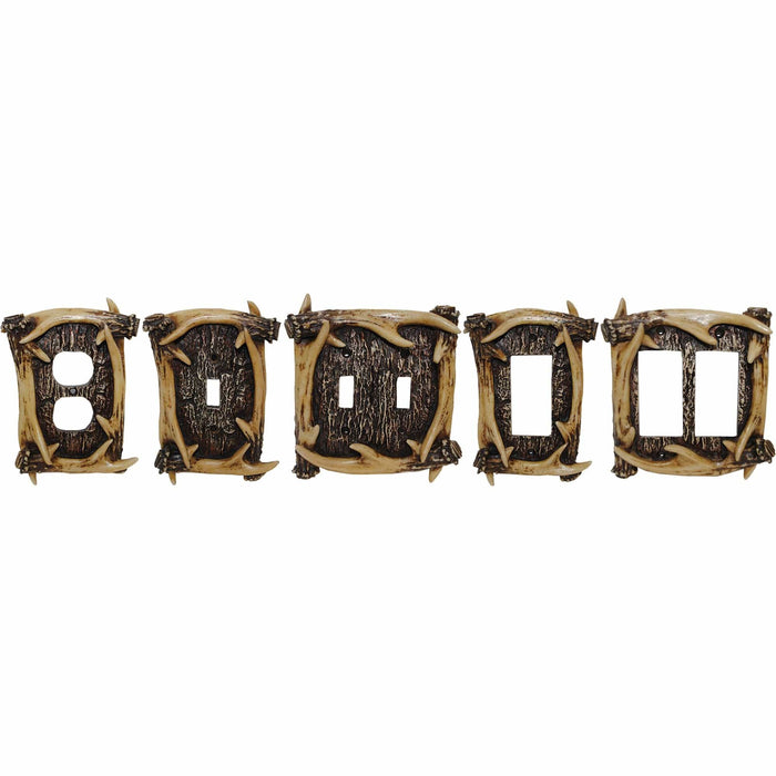 Antler Double Rocker Wall Plate Switch Plates & Outlet Covers