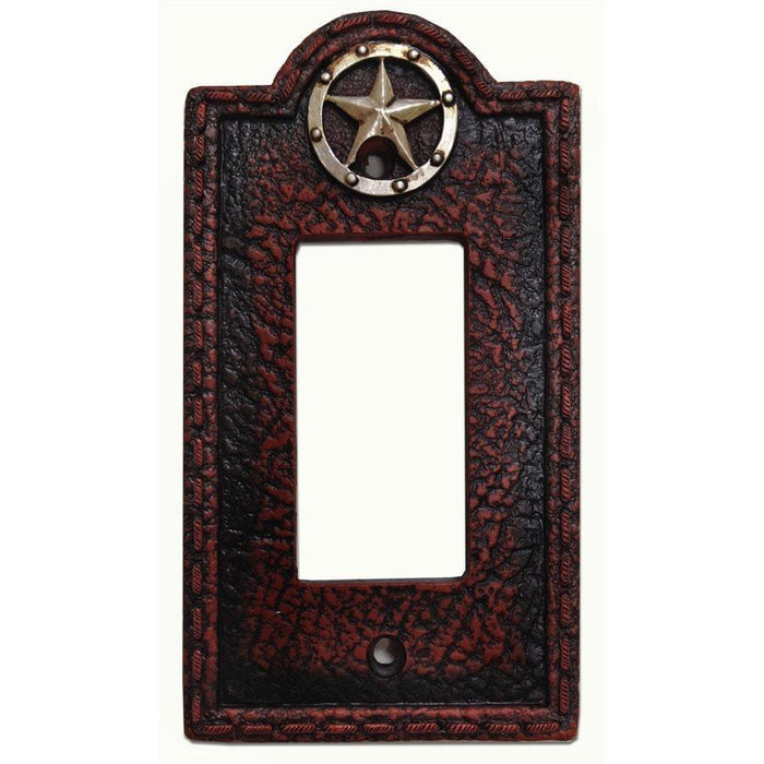 Leather Grain Single Rocker Wall Switch Plate Switch Plates & Outlet Covers