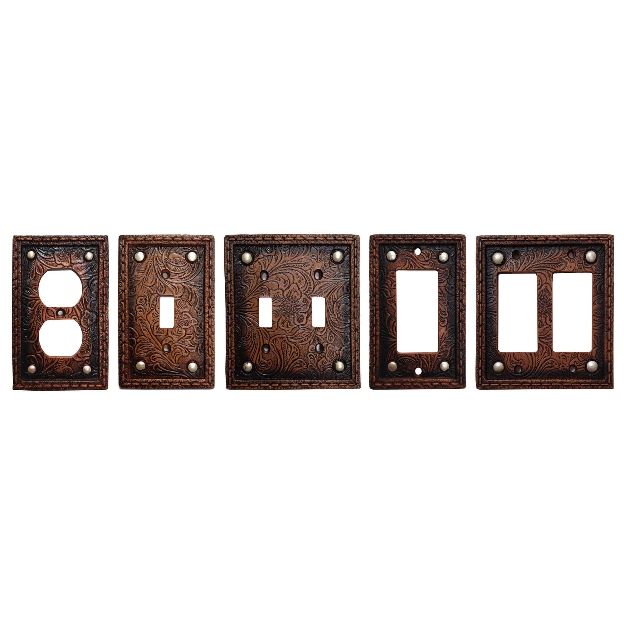 Tooled Resin w/ Stud Single Rocker Wall Switch Plate Switch Plates & Outlet Covers