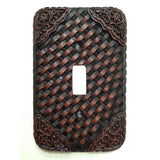 Tooled Resin Weaver Single Switch Wall Plate Switch Plates & Outlet Covers
