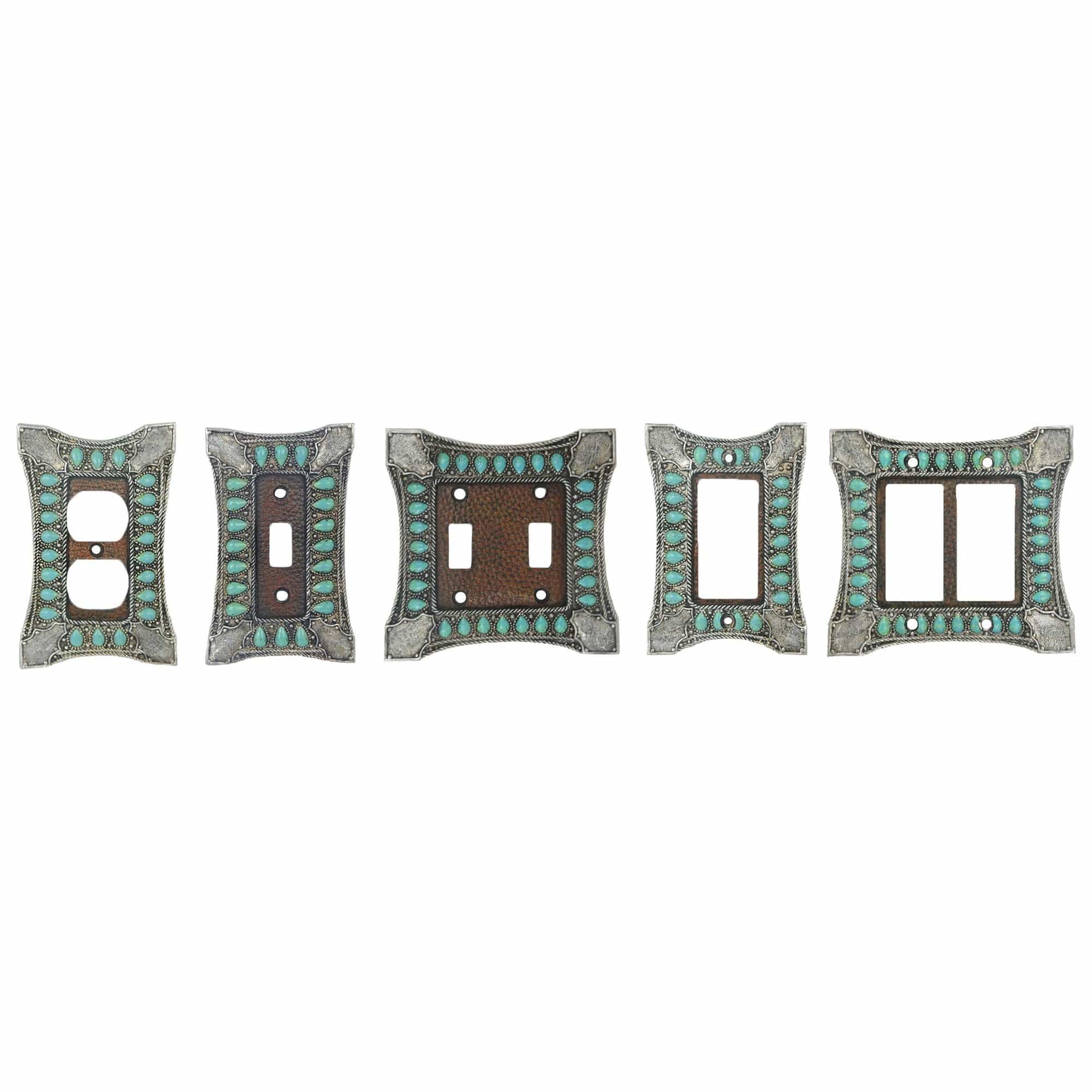 Turquoise Double Rocker Switch Wall Plate Switch Plates & Outlet Covers