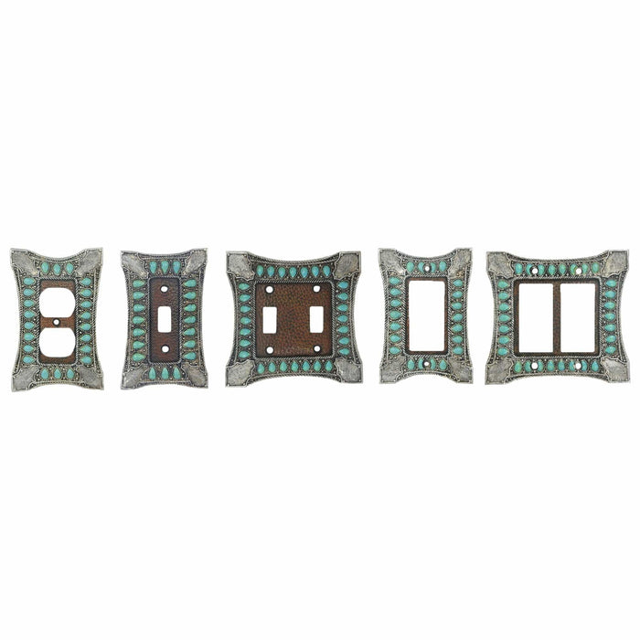 Turquoise Double Rocker Switch Wall Plate Switch Plates & Outlet Covers