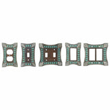 Turquoise Single Outlet Cover Wall Plate Switch Plates & Outlet Covers