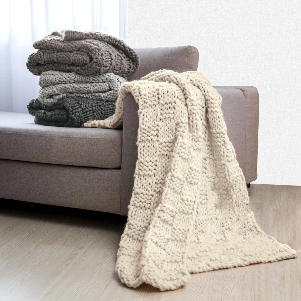 Chess Knit Throw