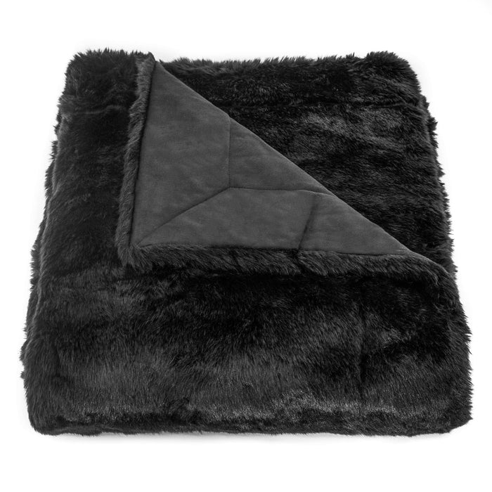 Oversized Arctic Bear Throw, Black, 50x80 Throw