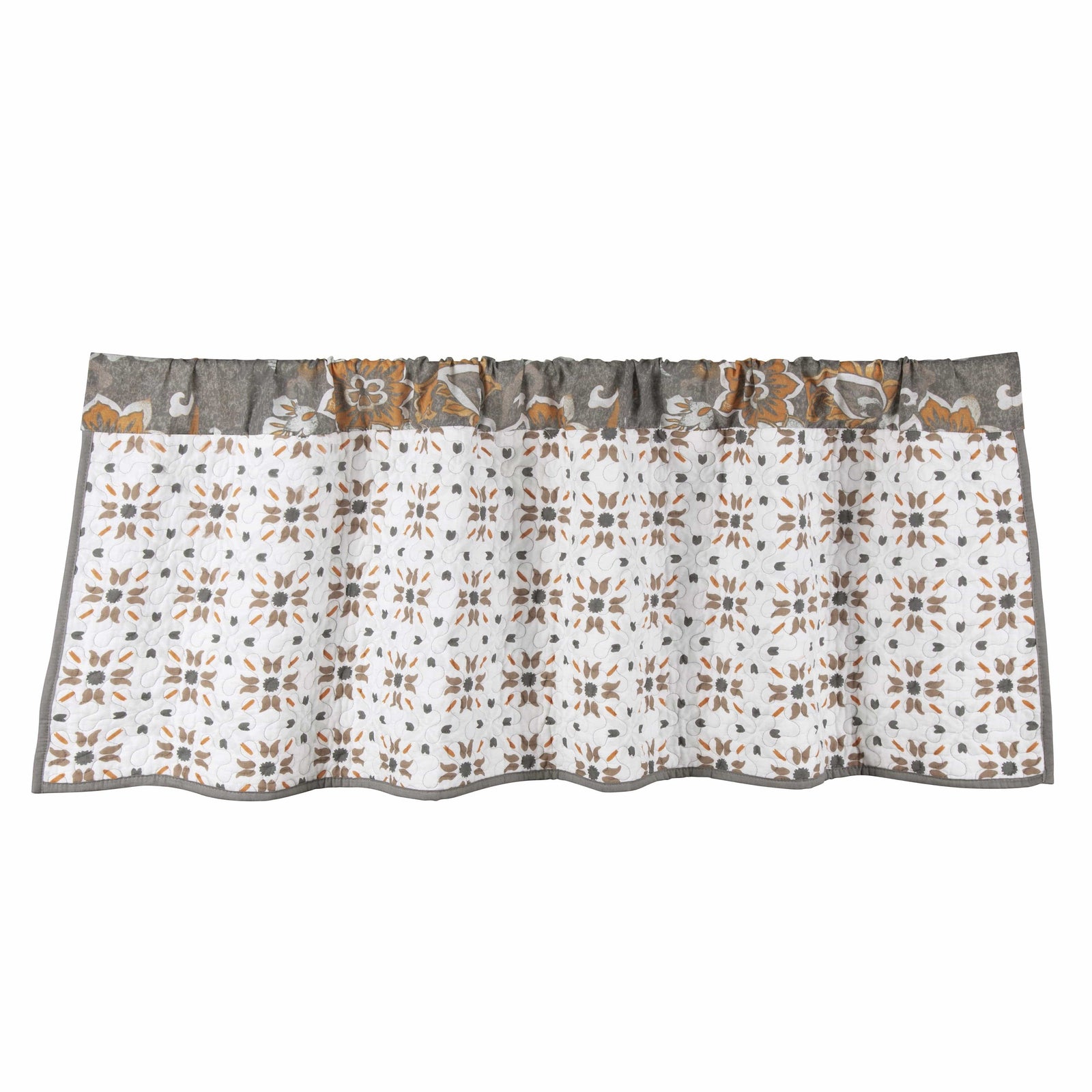 Abbie Western Paisley Quilted Valance, Teal Valance
