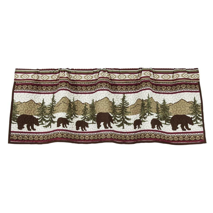 Bear Trail Quilted Kitchen Valance Valance