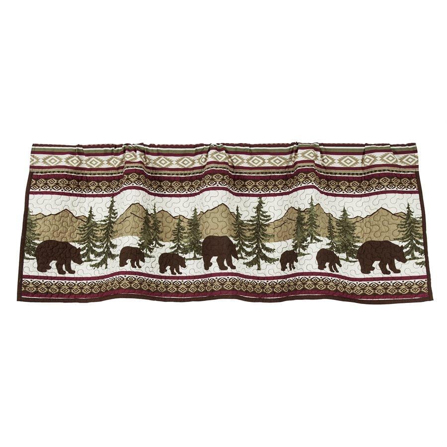 Bear Trail Quilted Kitchen Valance Valance