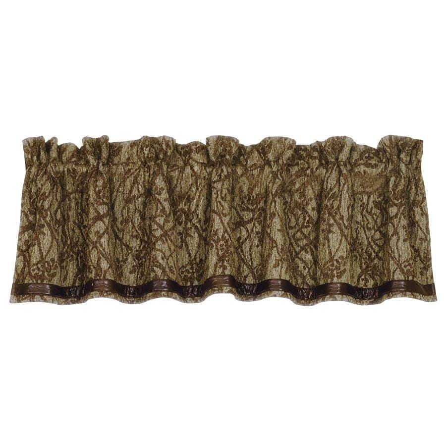 Highland Lodge Tan & Brown Branches Motif Kitchen Valance Valance