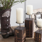 Tooled Leather Design (Resin) Cowboy Boot Vase w/ Metal Flower Vase