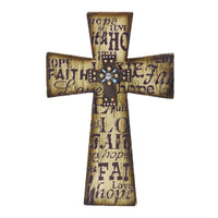 Layered Cross "Faith, Love, Hope" Wall Decor Wall Decor