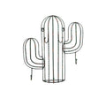 Saguaro Cactus Wall Hanging w/ Hooks Wall Decor