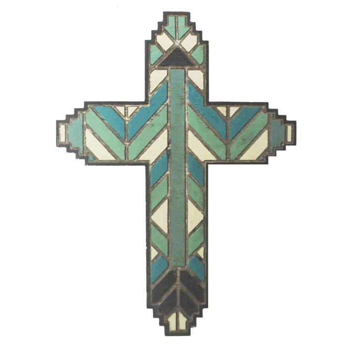 Wooden Stained Glass Design Cross Wall Decor Wall Decor