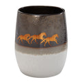 Ceramic Running Remuda Wastebasket Wastebasket
