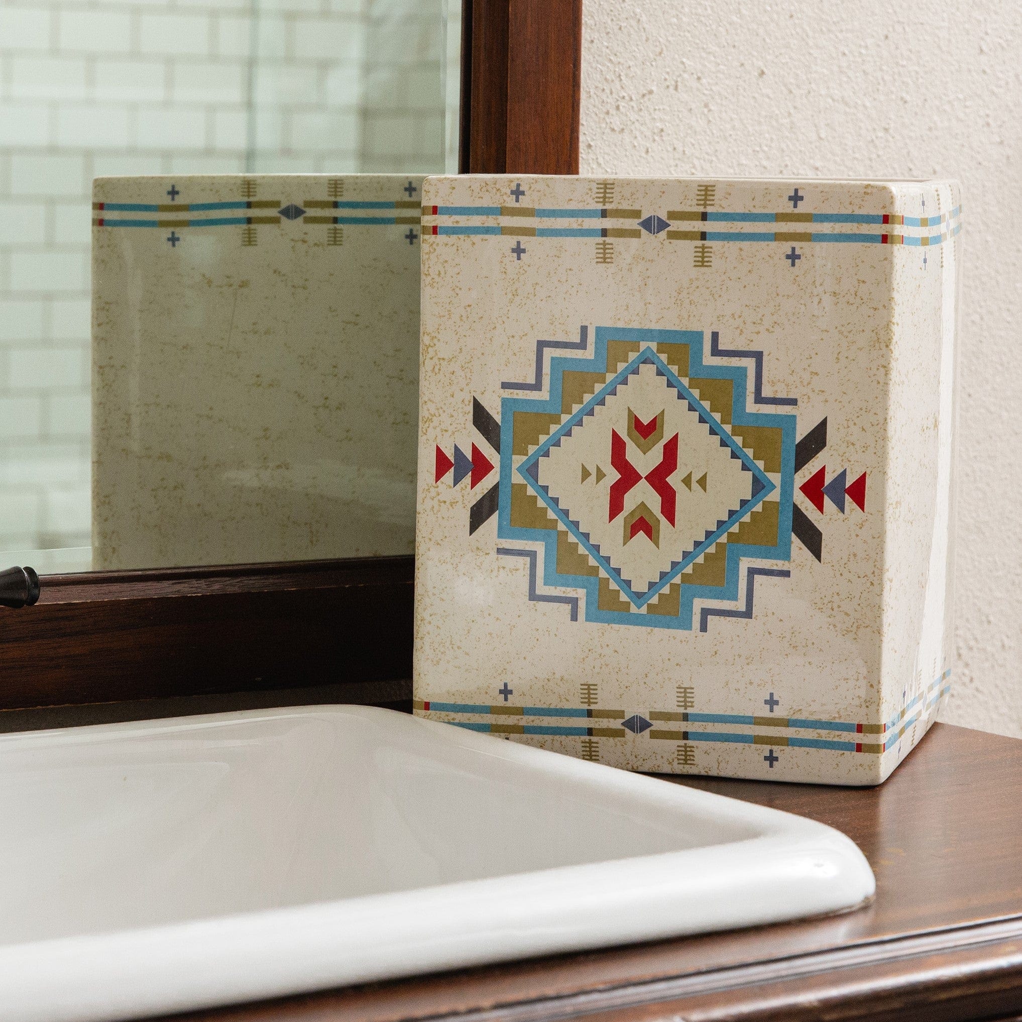 Spirit Valley Ceramic Wastebasket Wastebasket